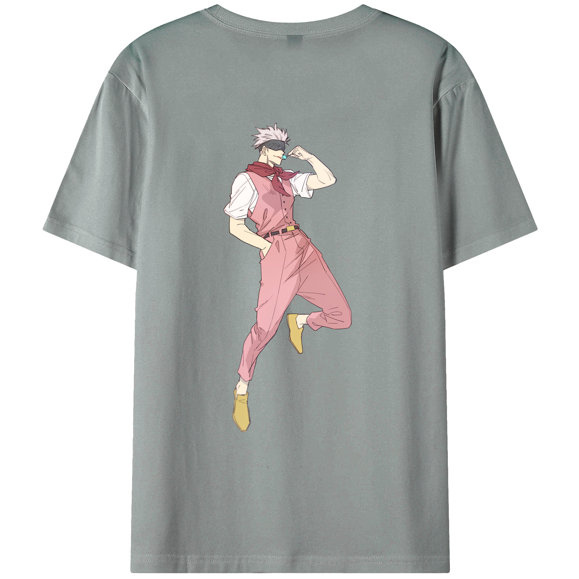 （画像用） 呪術廻戦 Jujutsu Kaisen 綿100％ メンズ半袖Tシャツ（バックプリント） 通気性